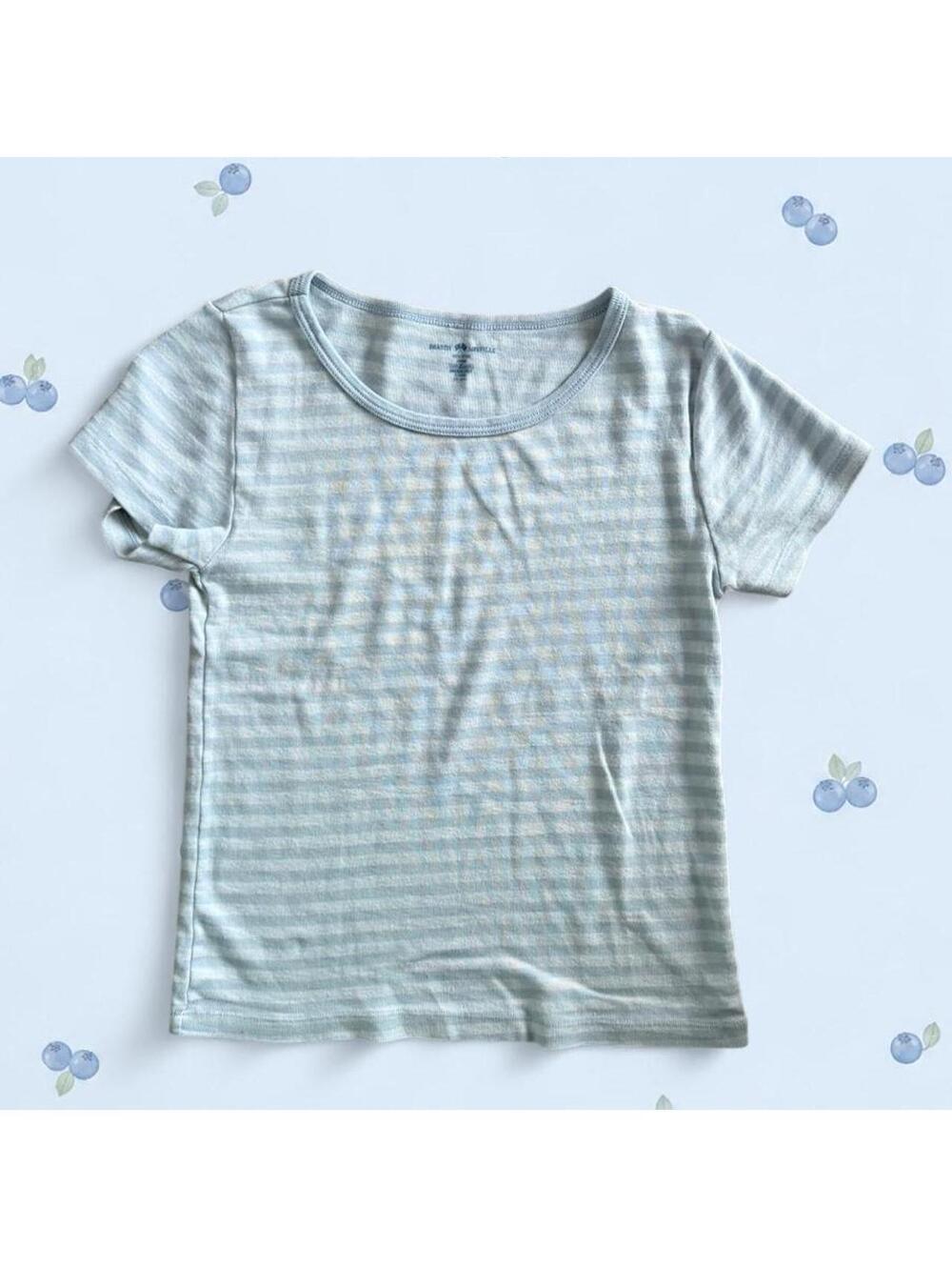 Brandy Melville blue striped tshirt